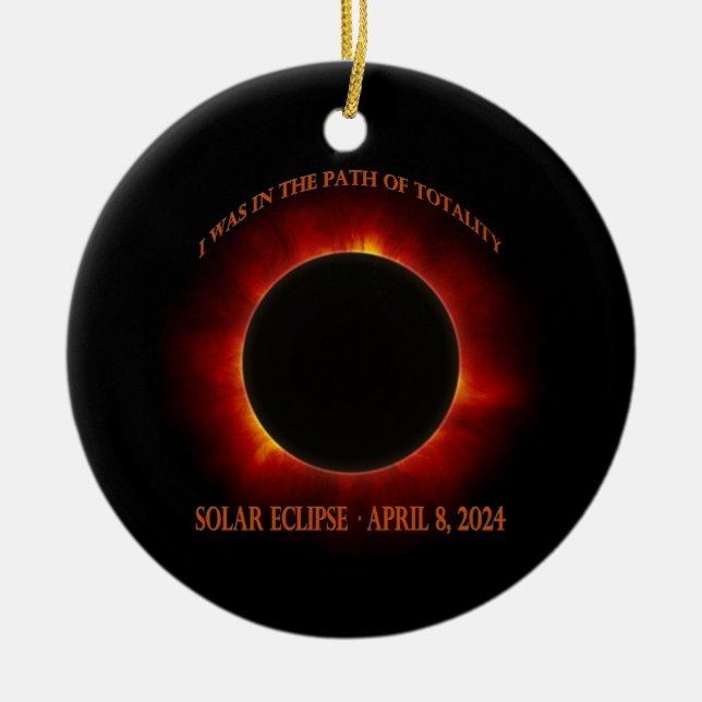 Adorno De Cerámica Eclipse solar total (Frente)
