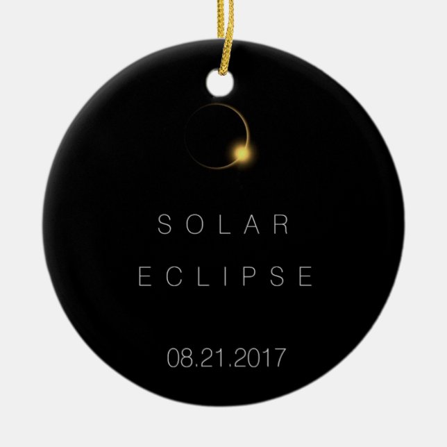 Adorno De Cerámica Eclipse solar total 2017 (Frente)