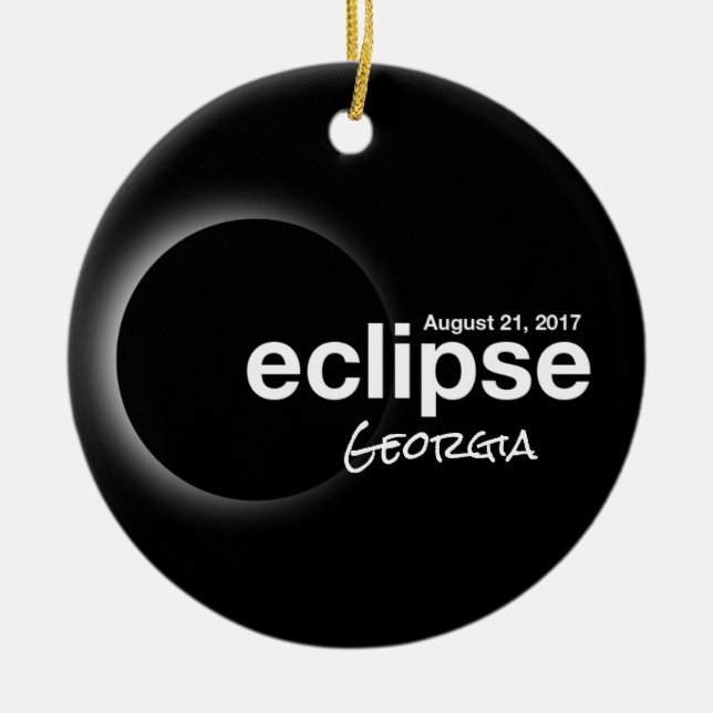 Adorno De Cerámica Eclipse solar total 2017 - Georgia (Frente)
