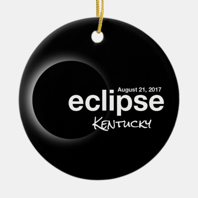 Adorno De Cerámica Eclipse solar total 2017 - Kentucky (Frente)