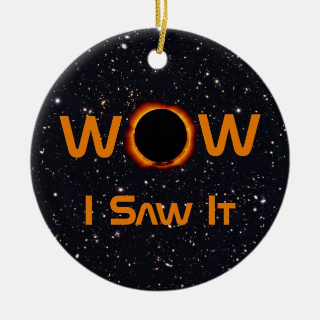 Adorno De Cerámica Eclipse Solar Total 2024 WOW Lo Vi (Frente)