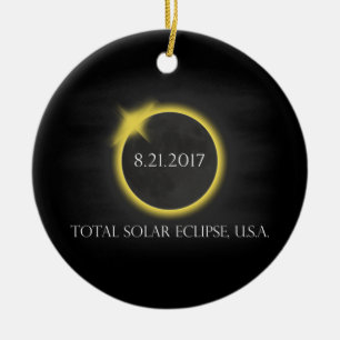 Adorno De Cerámica Eclipse solar total 21 de agosto de 2017USA