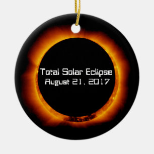 Adorno De Cerámica Eclipse solar total de 2017