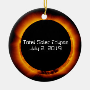 Adorno De Cerámica Eclipse solar total de 2019