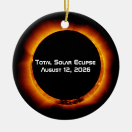 Adorno De Cerámica Eclipse Total de Sol 2026