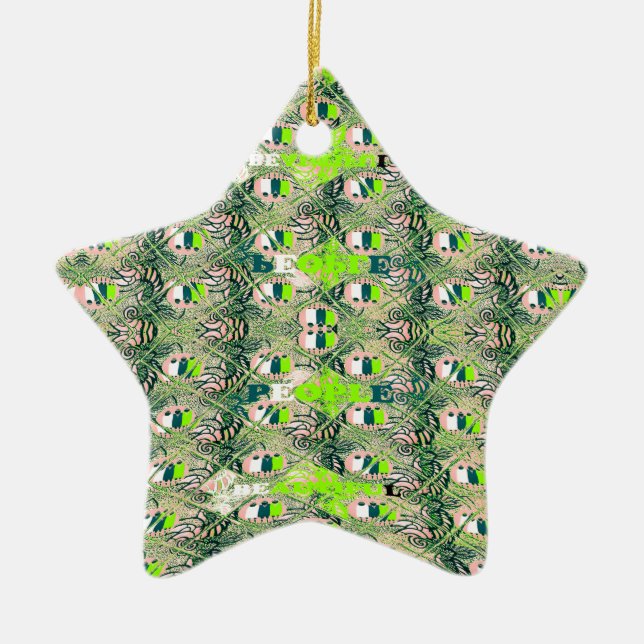 Adorno De Cerámica Eco África Motif - Arte africano inspirado en la n (Frente)