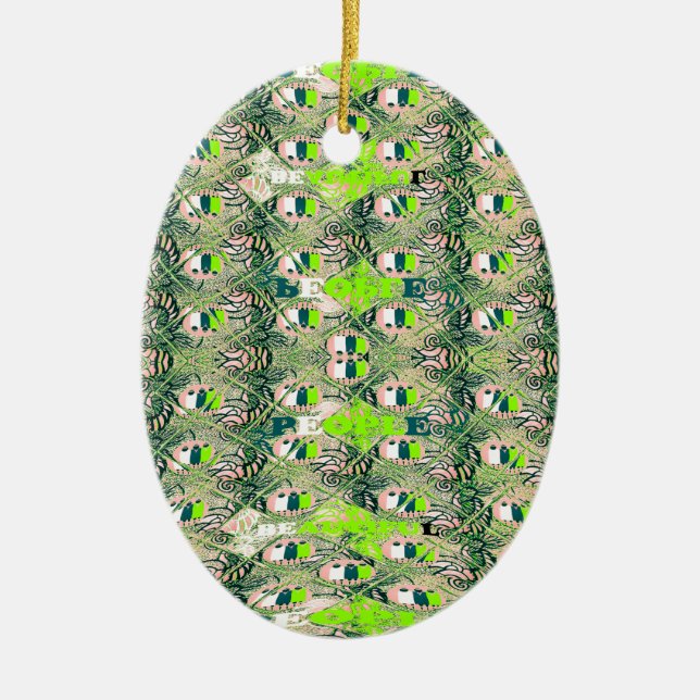 Adorno De Cerámica Eco África Motif - Arte africano inspirado en la n (Frente)