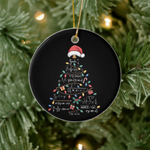 Adorno De Cerámica Ecuaciones Matemáticas Árbol de Navidad Xmas Fiest