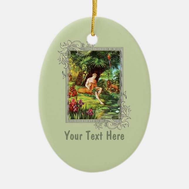 Adorno De Cerámica Eden Adán en el jardín (Frente)