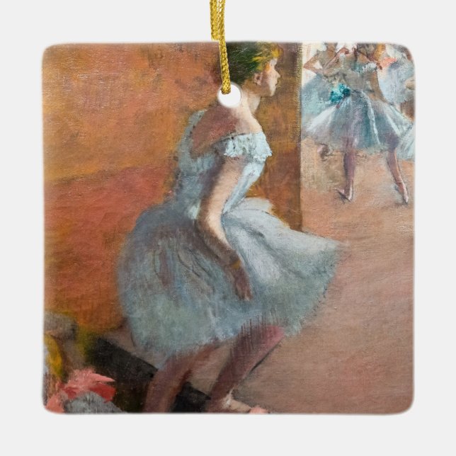 Adorno De Cerámica Edgar Degas - Bailarinas trepando una escalera (Anverso)