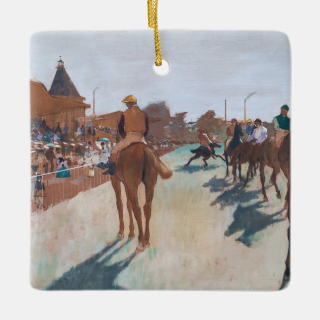 Adorno De Cerámica Edgar Degas - El Desfile (Anverso)