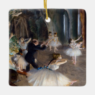 Adorno De Cerámica Edgar Degas - El ensayo del ballet en el escenario