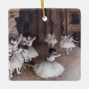 Adorno De Cerámica Edgar Degas - Ensayo de ballet en el escenario