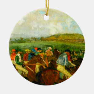 Adorno De Cerámica Edgar Degas Horseback Riding