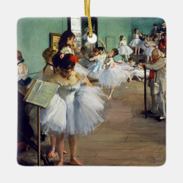Adorno De Cerámica Edgar Degas - La clase de danza (Anverso)
