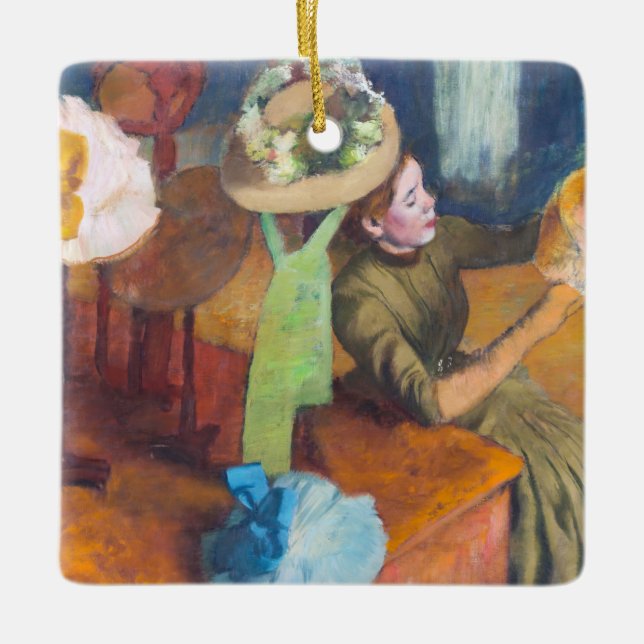 Adorno De Cerámica Edgar Degas - La Tienda de Millinery (Anverso)