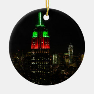Adorno De Cerámica Edificio de la calle Emp en colores de Navidad por