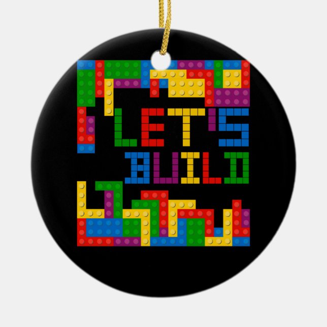 Adorno De Cerámica Edificio de ladrillo bloque Construyamos el Genera (Frente)