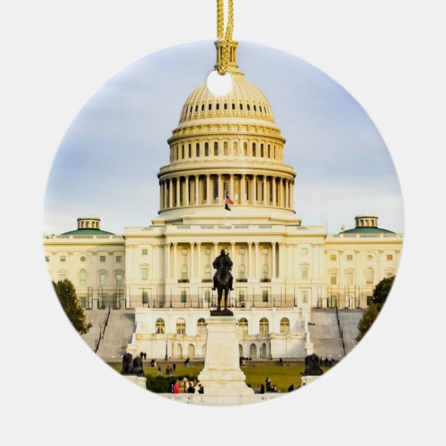 Adorno De Cerámica Edificio del Capitolio de Estados Unidos (Frente)