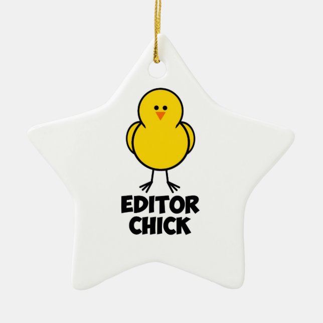 Adorno De Cerámica Editor Chick (Frente)