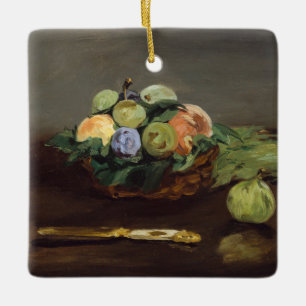 Adorno De Cerámica Edouard Manet - Canasta de Frutas