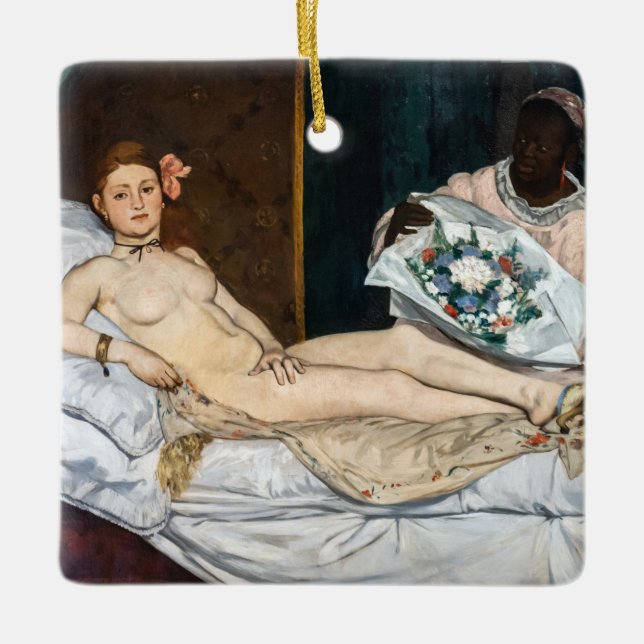 Adorno De Cerámica Edouard Manet - Olympia (Anverso)