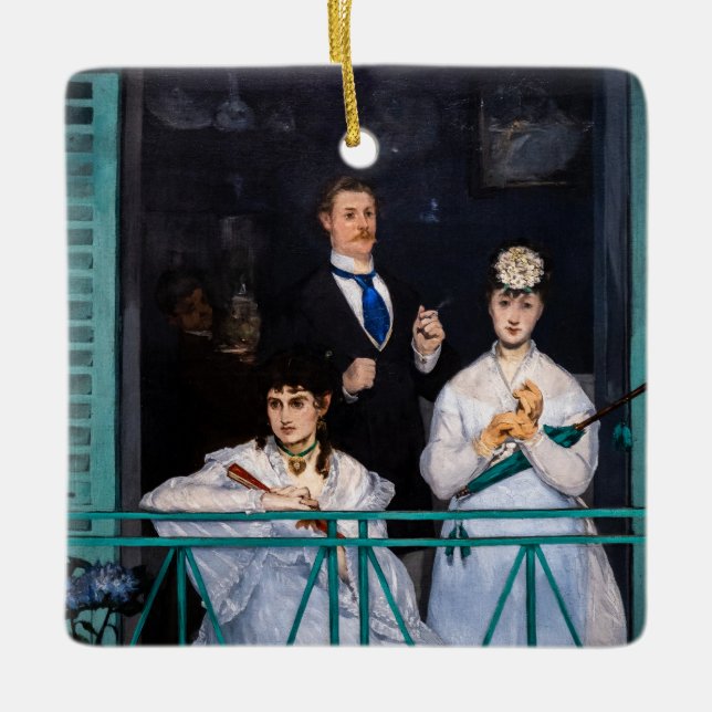 Adorno De Cerámica Edouard Manet - The Balcony / Le Balcon (Anverso)