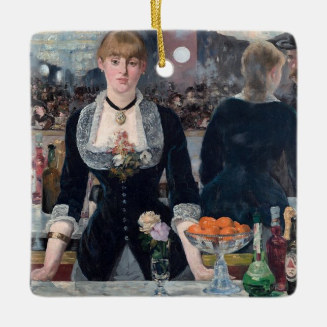 Adorno De Cerámica Edouard Manet - Un bar en el Folies-Bergere (Anverso)