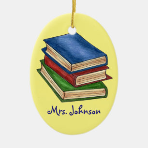 Adorno De Cerámica Educación para lectura de profesores de biblioteca