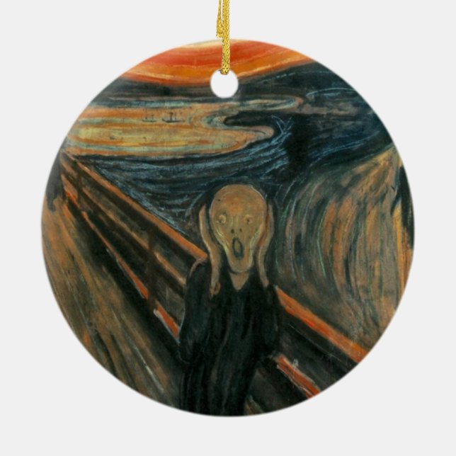 Adorno De Cerámica Edvard Munch - El Grito (Atrás)