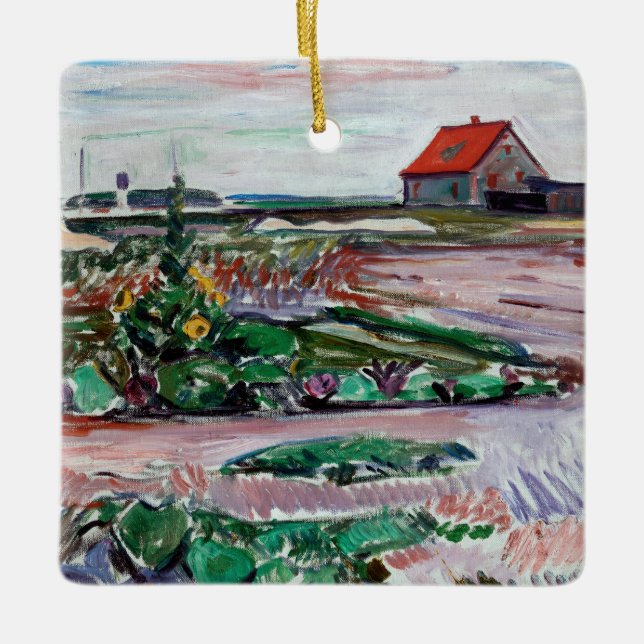 Adorno De Cerámica Edvard Munch - Mar. Paisaje cerca de Lubeck (Anverso)