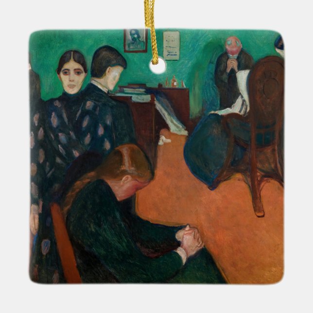 Adorno De Cerámica Edvard Munch - Muerte en el Sickroom v1 (Anverso)