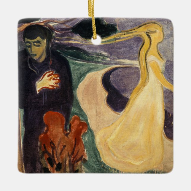 Adorno De Cerámica Edvard Munch - Separación (Anverso)
