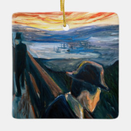 Adorno De Cerámica Edvard Munch - Sick Mood at Sunset, desesperación 