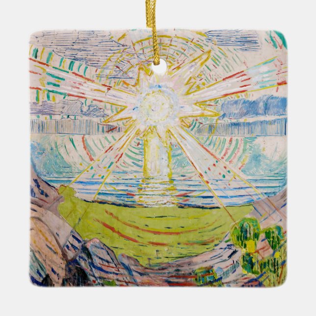 Adorno De Cerámica Edvard Munch - The Sun 1910 (Anverso)