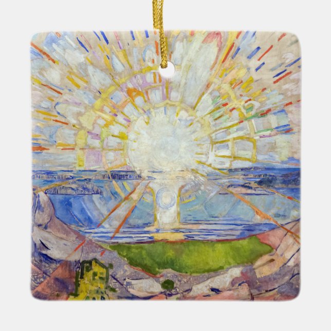 Adorno De Cerámica Edvard Munch - The Sun 1911 (Anverso)