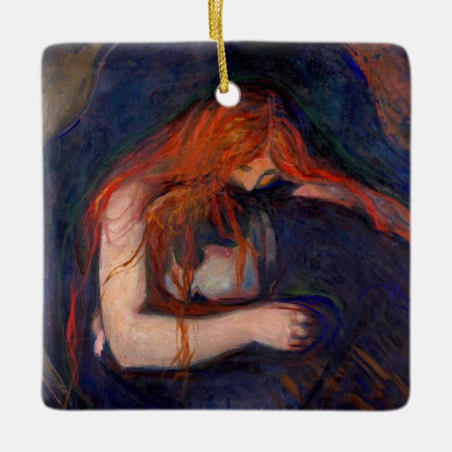 Adorno De Cerámica Edvard Munch - Vampiro / Amor y dolor (Anverso)