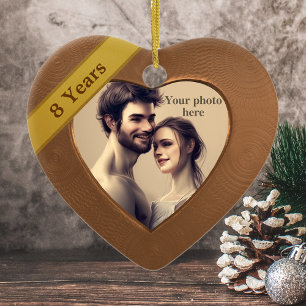 Adorno De Cerámica Efecto bronce 8º aniversario: Añadir una foto