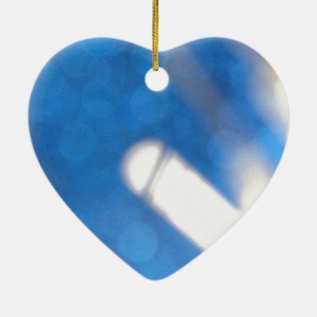 Adorno De Cerámica Efectos de la luz azul blanca (Atrás)