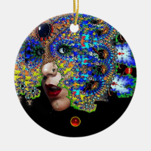 Adorno De Cerámica EFEMERAL , Ruby Rojo , Zafiro Azul