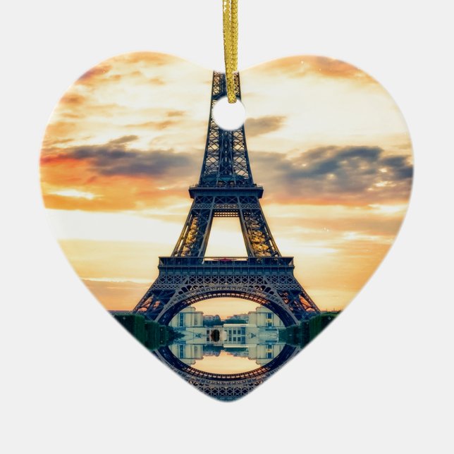 Adorno De Cerámica Effel Tower Paris Evending European Travel (Frente)