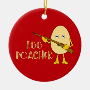 Adorno De Cerámica Egg Poacher