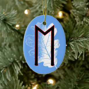 Adorno De Cerámica Ehwaz Viking Rune Yule Ornament - ¡Lealtad!