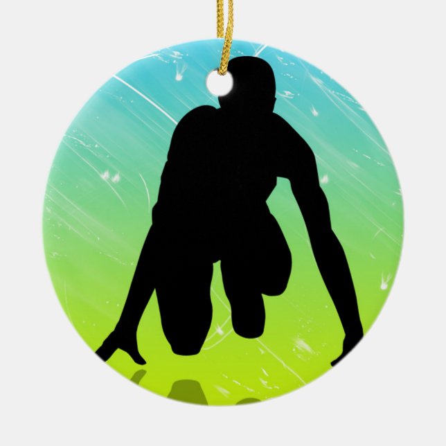 Adorno De Cerámica Ejecución - Pista Y Campo (Frente)