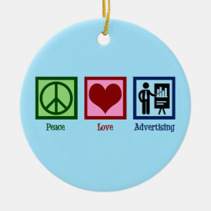 Adorno De Cerámica Ejecutivo de publicidad de amor por la paz