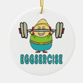 Adorno De Cerámica Ejercicio Eggsercise Egg Pun