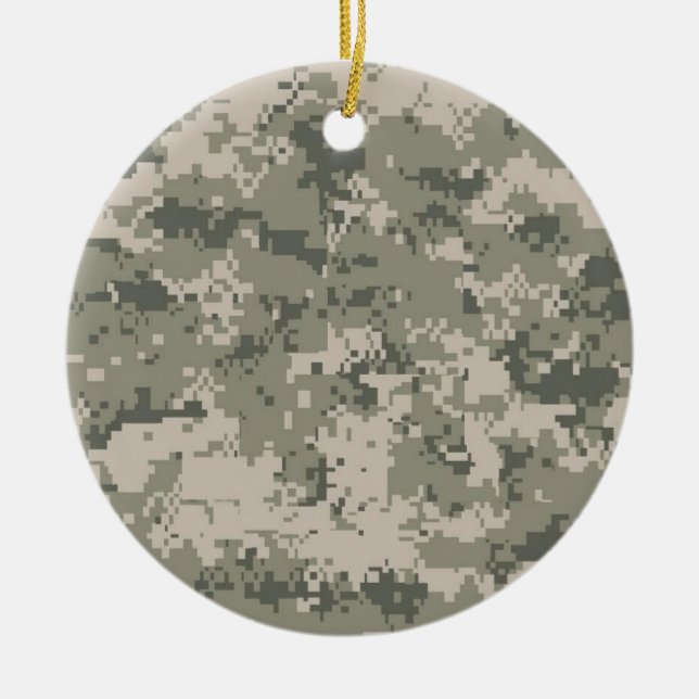 Adorno De Cerámica Ejército Camo (Frente)