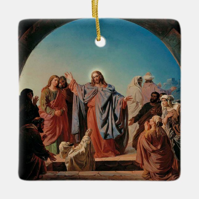 Adorno De Cerámica Ekman - Jesus Wakes Lazarus (Anverso)