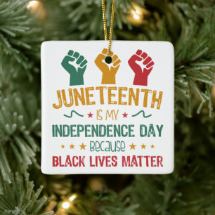 Adorno De Cerámica El 11 de junio es mi Día de la Independencia Afric