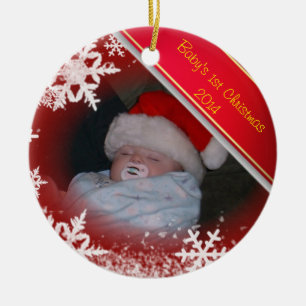 Adorno De Cerámica El 1r navidad del bebé